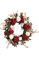 Shop For 24" Hydrangea w/White Roses Wreath