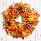 Shop For 24" Illuminated Maple Leaf Fall Wreath