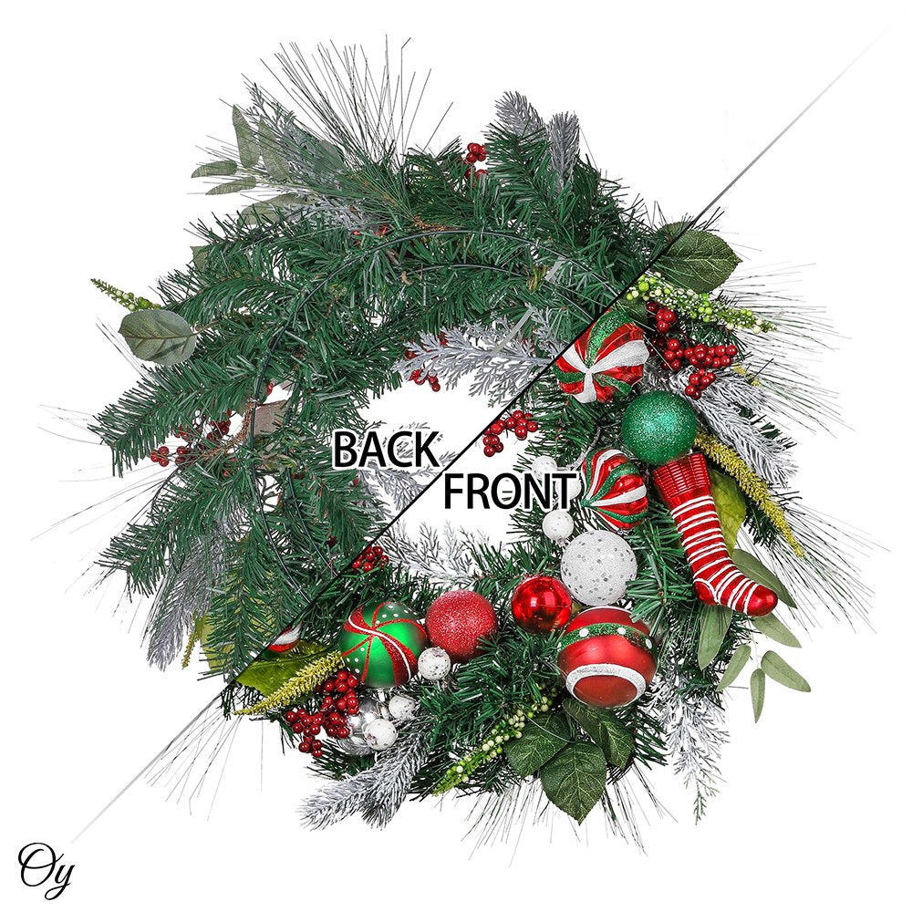 Shop For 24" Merry and Bright Bold Christmas Door Wreath