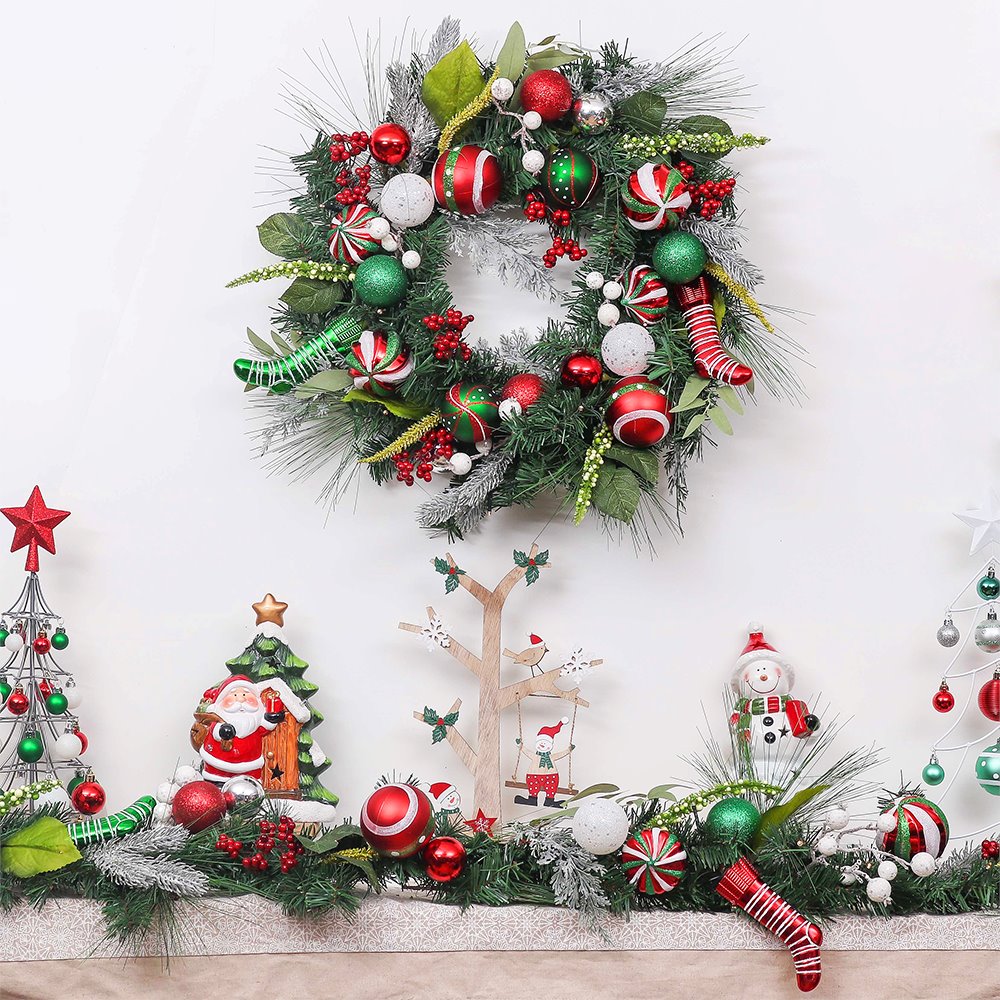 Shop For 24" Merry and Bright Bold Christmas Door Wreath