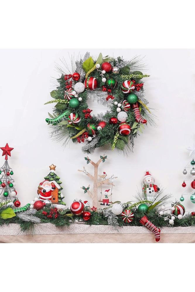 Shop For 24" Merry and Bright Bold Christmas Door Wreath