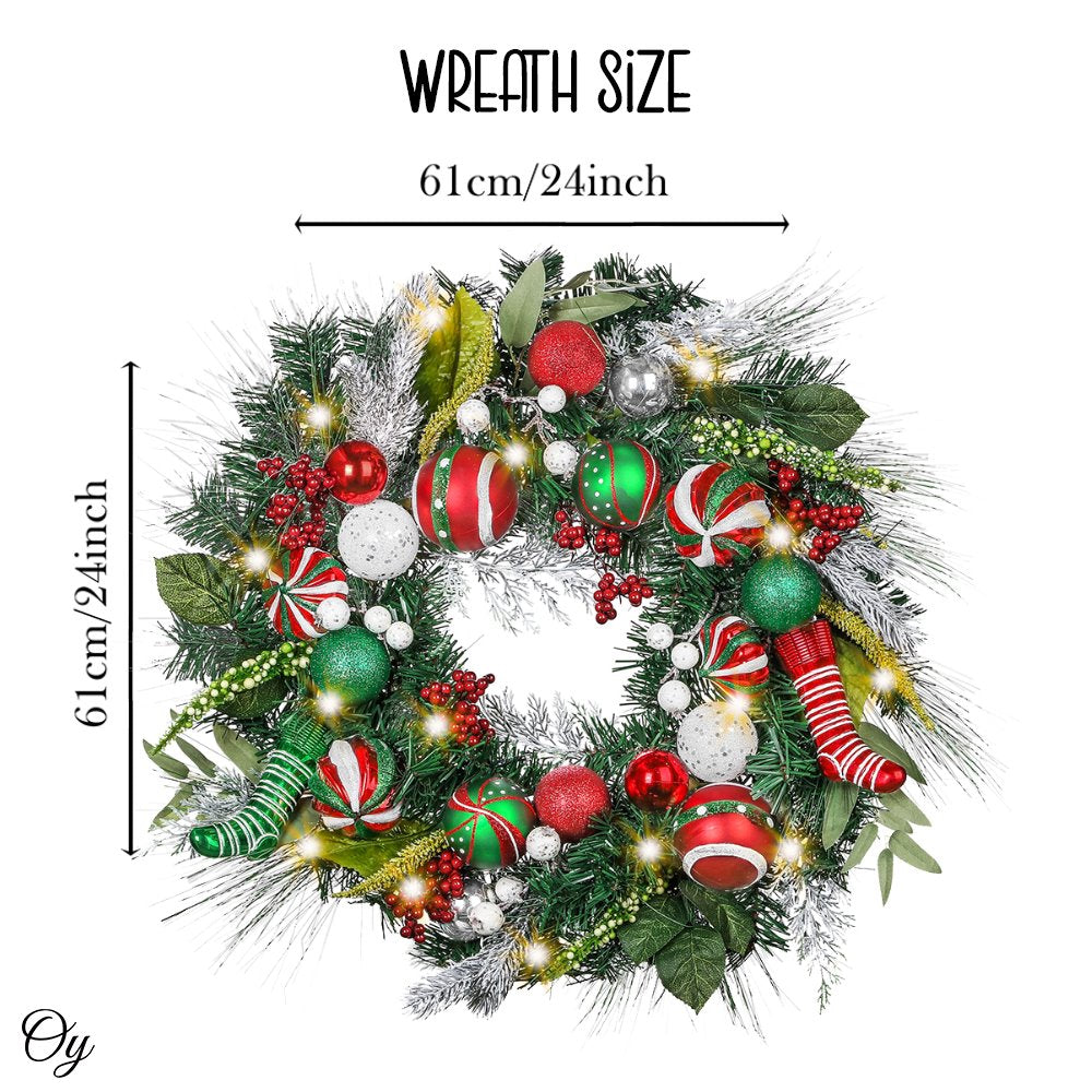 Shop For 24" Merry and Bright Bold Christmas Door Wreath