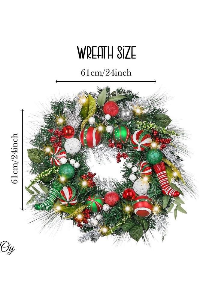 Shop For 24" Merry and Bright Bold Christmas Door Wreath