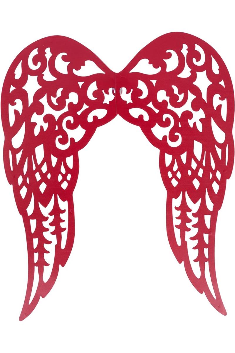 Shop For 24" Metal Filigree Angel Wings: Red