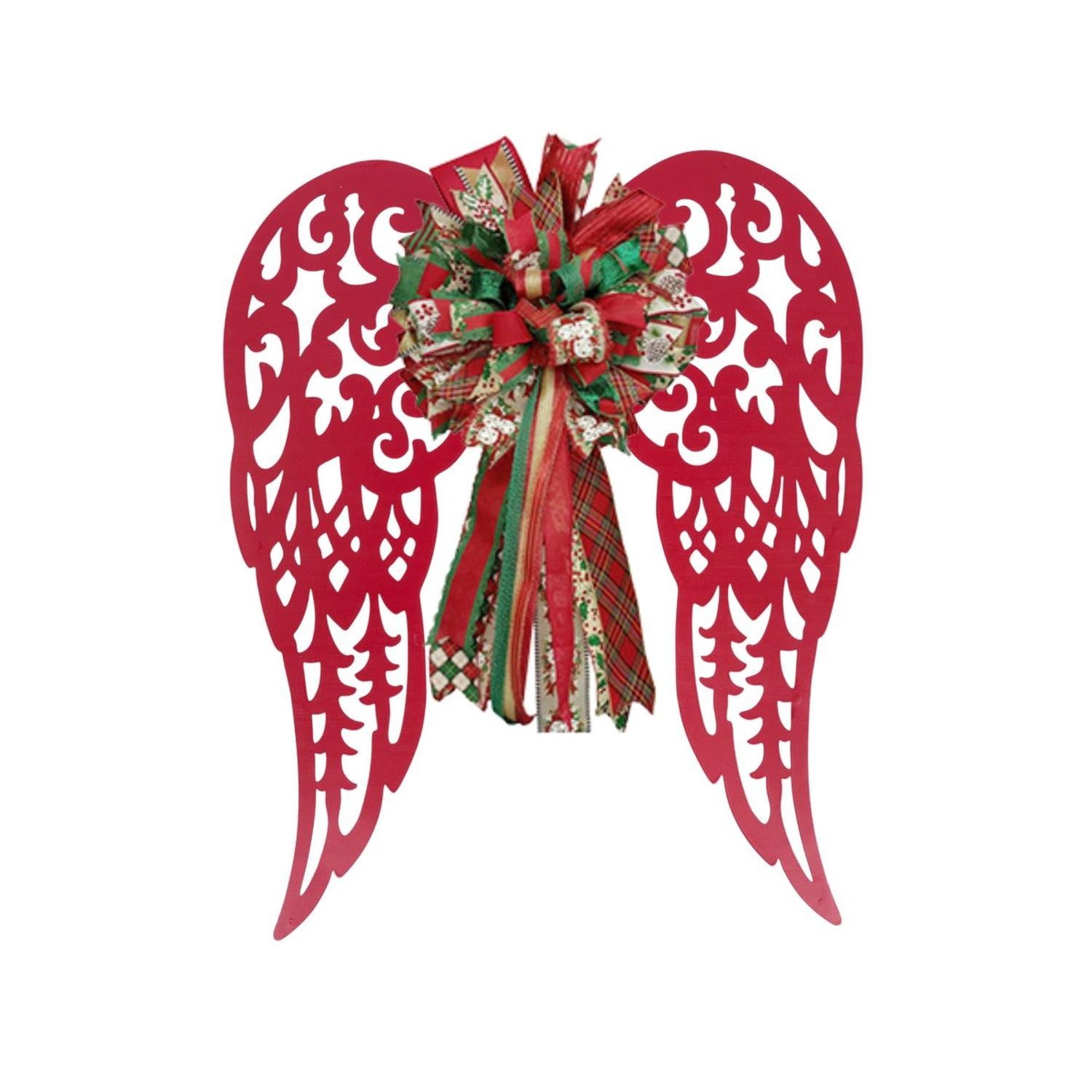 Shop For 24" Metal Filigree Angel Wings: Red