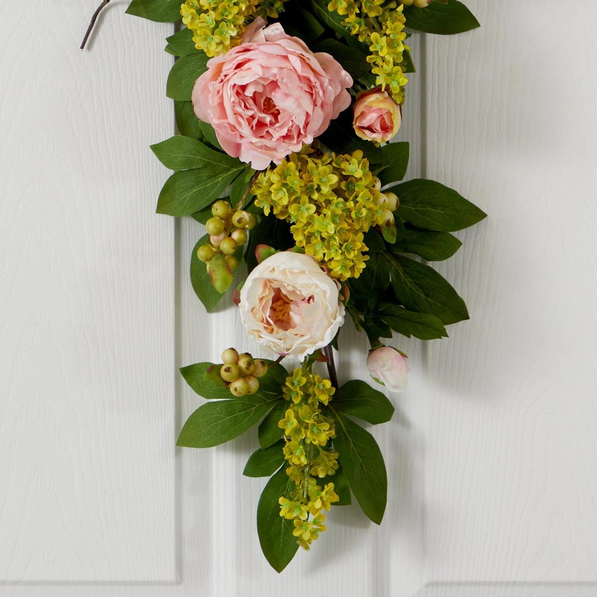 Shop For 24'' Mixed Peony & Hydrangea Teardrop