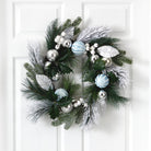 Shop For 24” Pinecones and Berries Wreath with Silver Ornaments