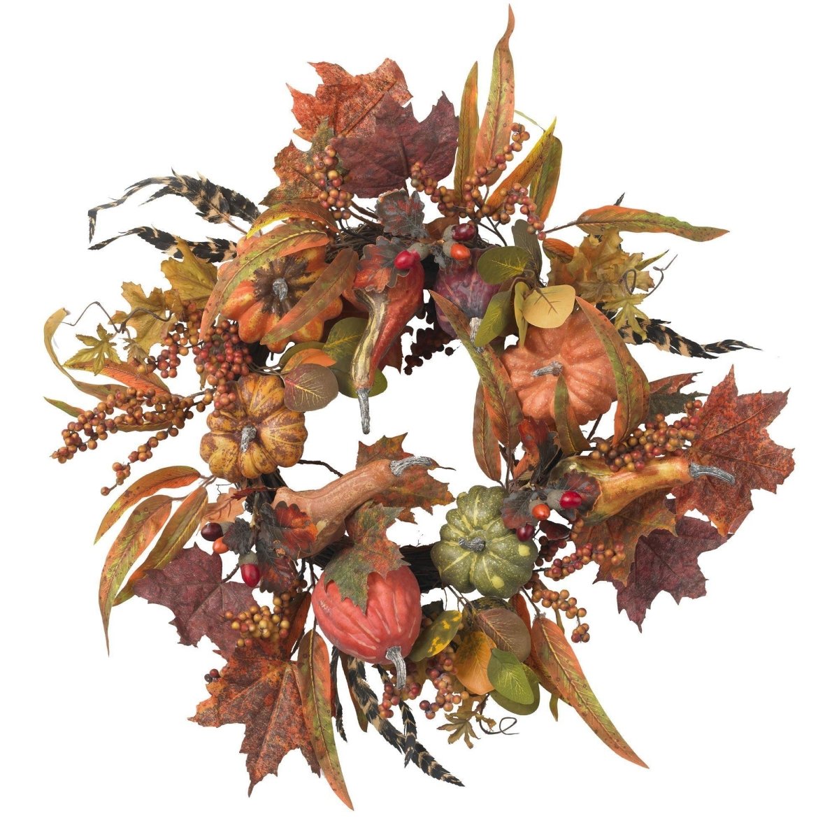 Shop For 24" Pumpkin & Berry Wreath
