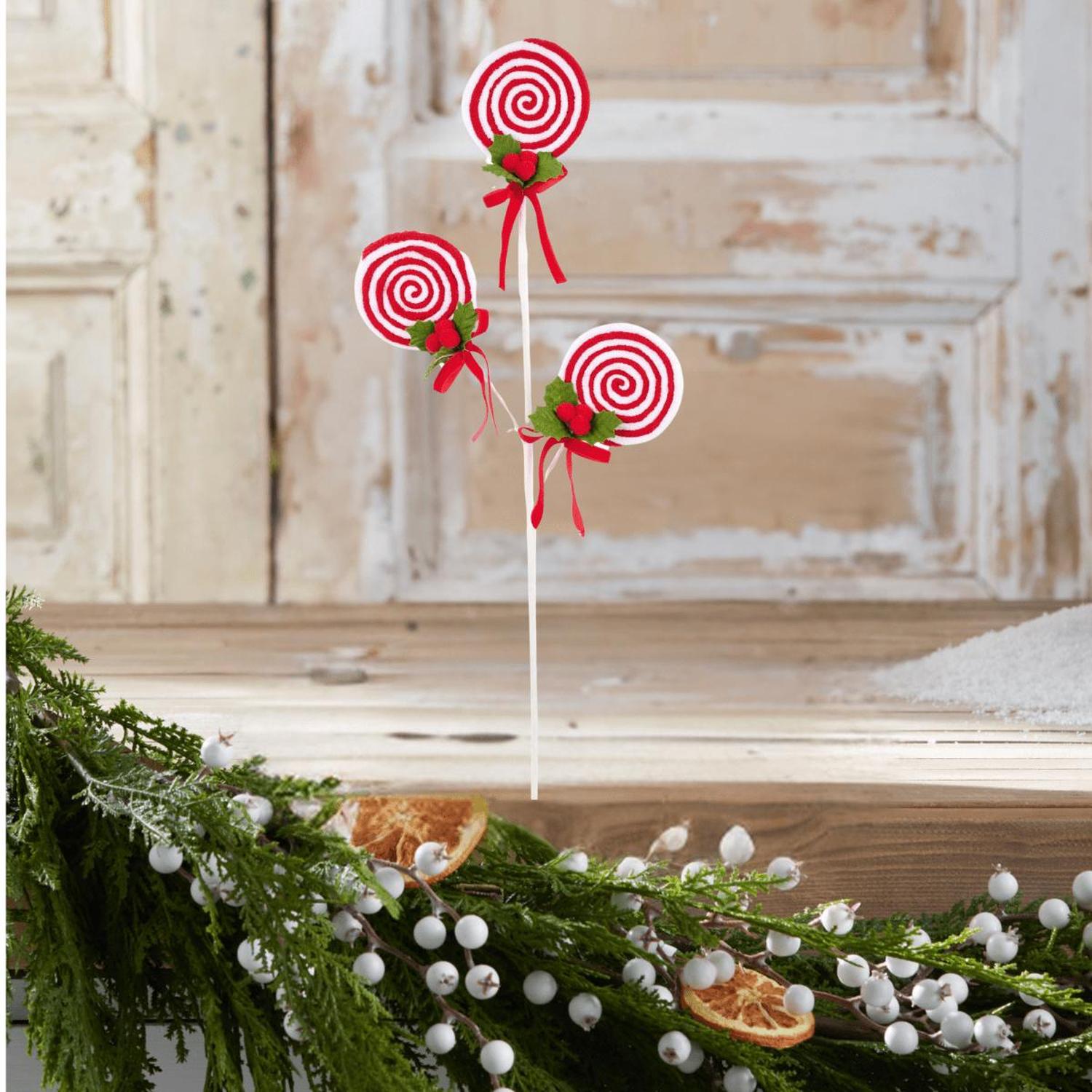 Shop For 24" Red White Lollipop Bundle Spray