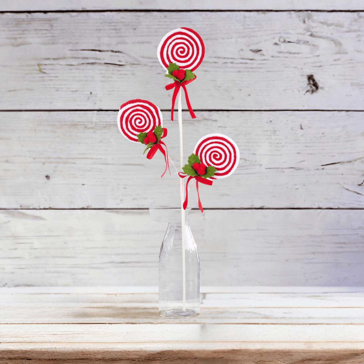 Shop For 24" Red White Lollipop Bundle Spray