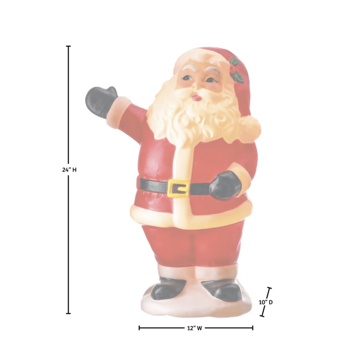 Shop For 24" Retro Plastic Outdoor Santa