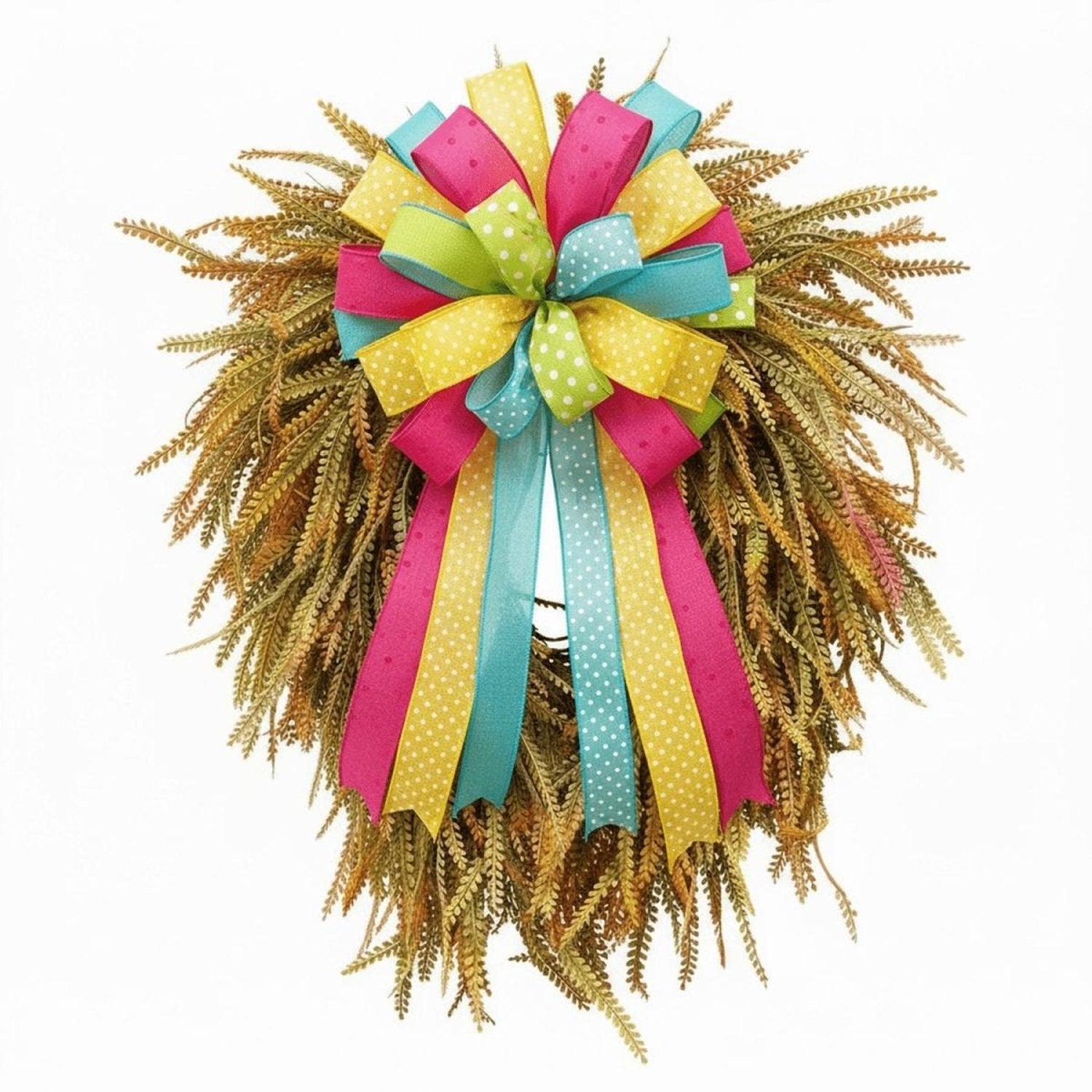 Shop For 24" Round Autumn Bead Grass Wreath