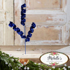 24" Sequin & Velvet Curly Spray: Midnight Blue