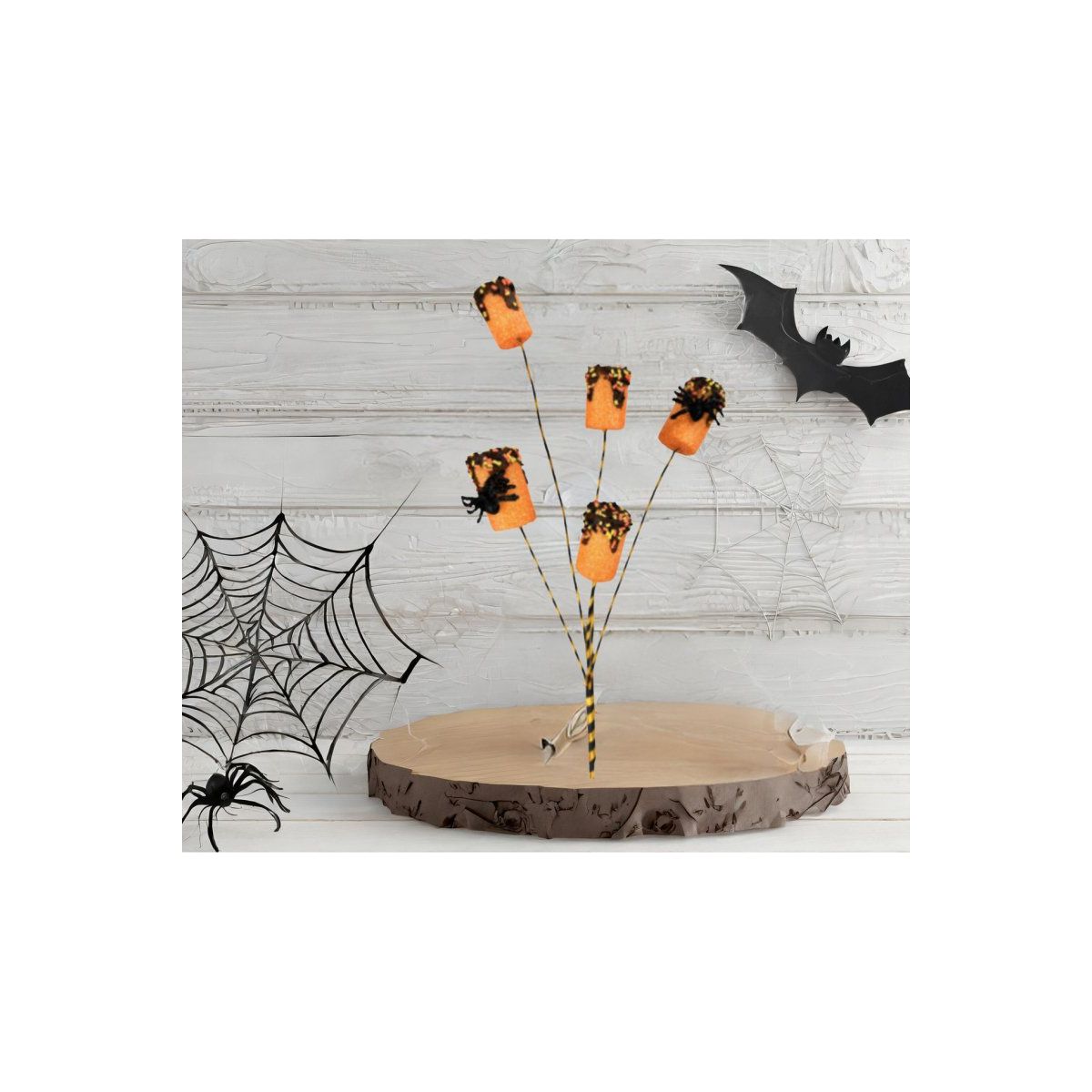 Shop For 24" Spider Marshmallow Spray: Orange
