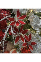 Shop For 24" Triple Velvet Jewel Poinsettia Stem: Red