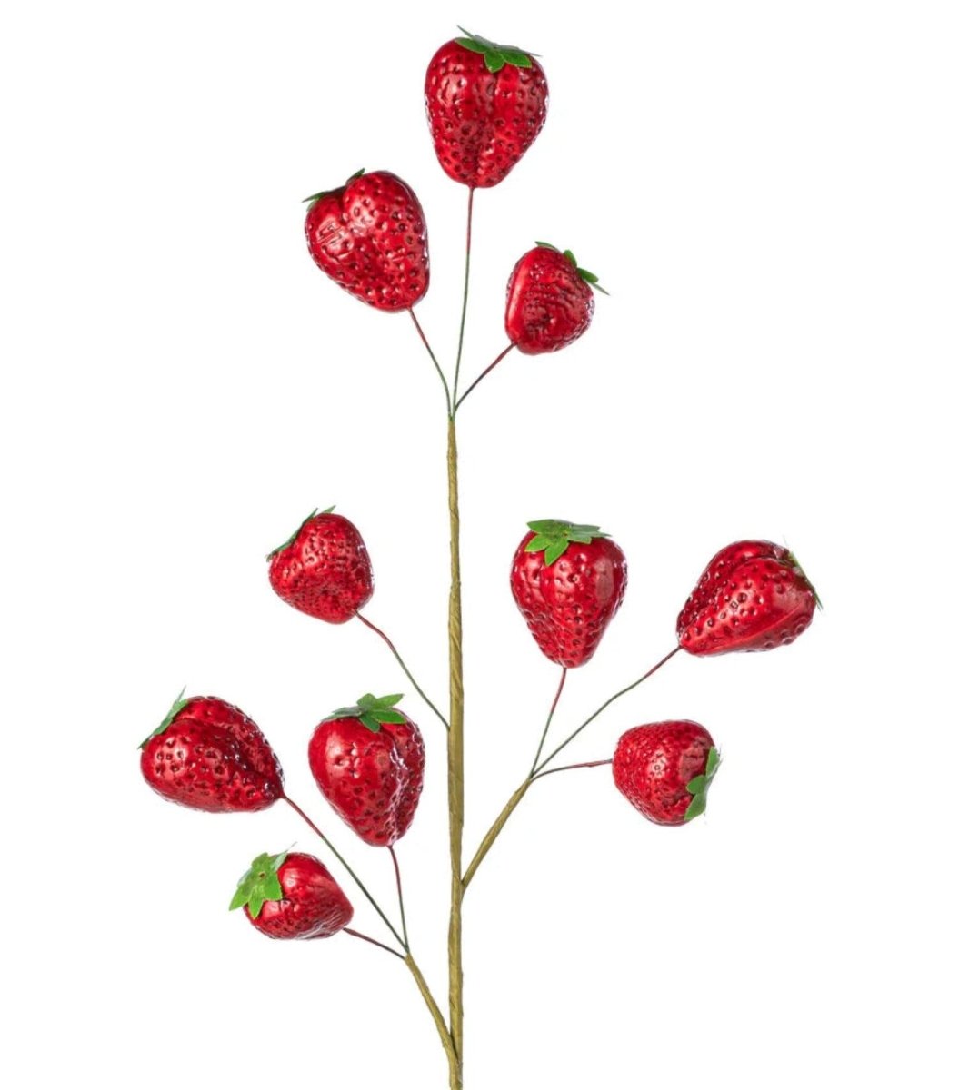 Shop For 24in Artificial Strawberry Spray
