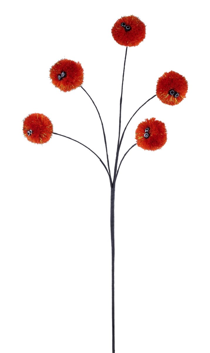 Shop For 24in Fuzzy Eyeball Spray: Orange