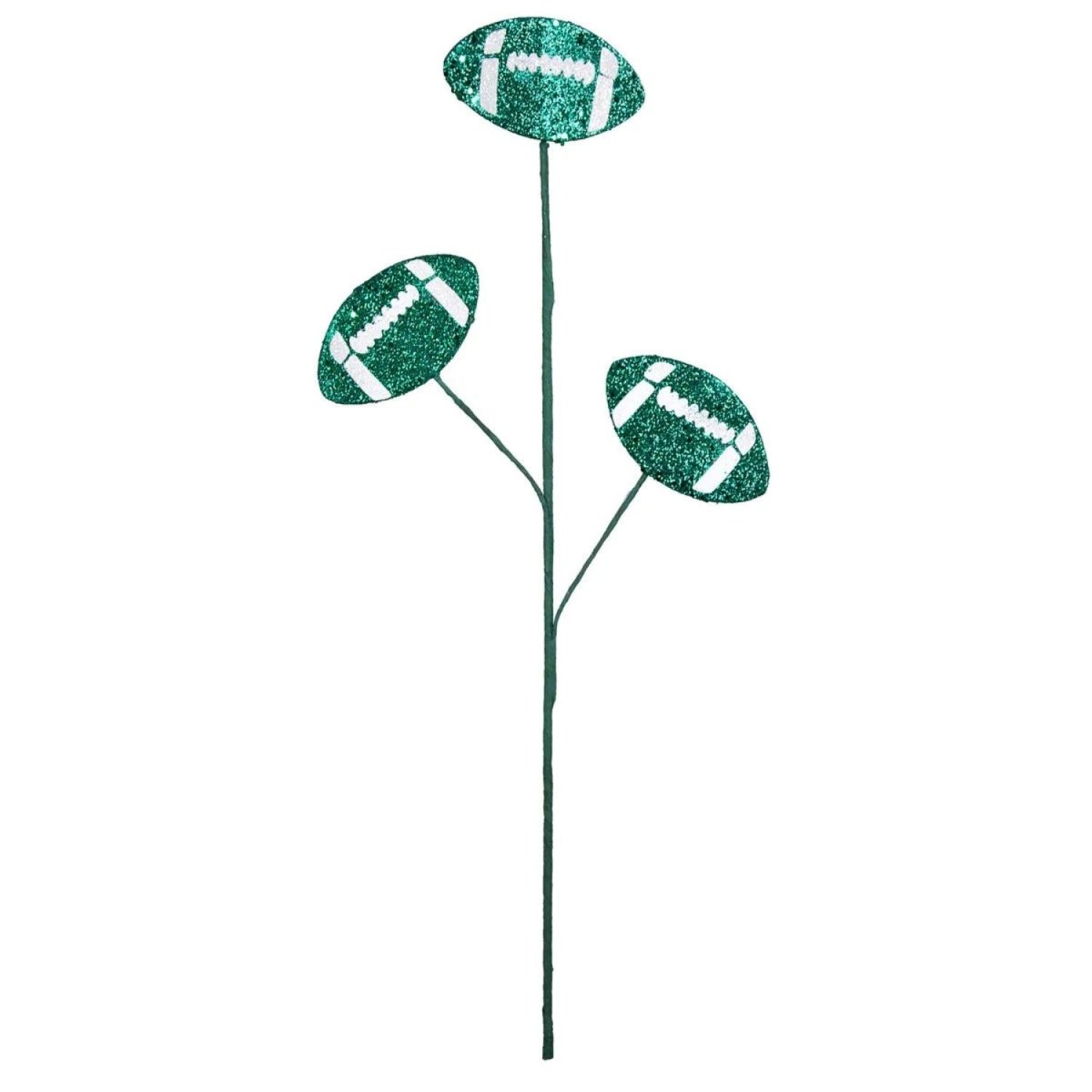 Shop For 24in Glitter Football Floral Spray: Green