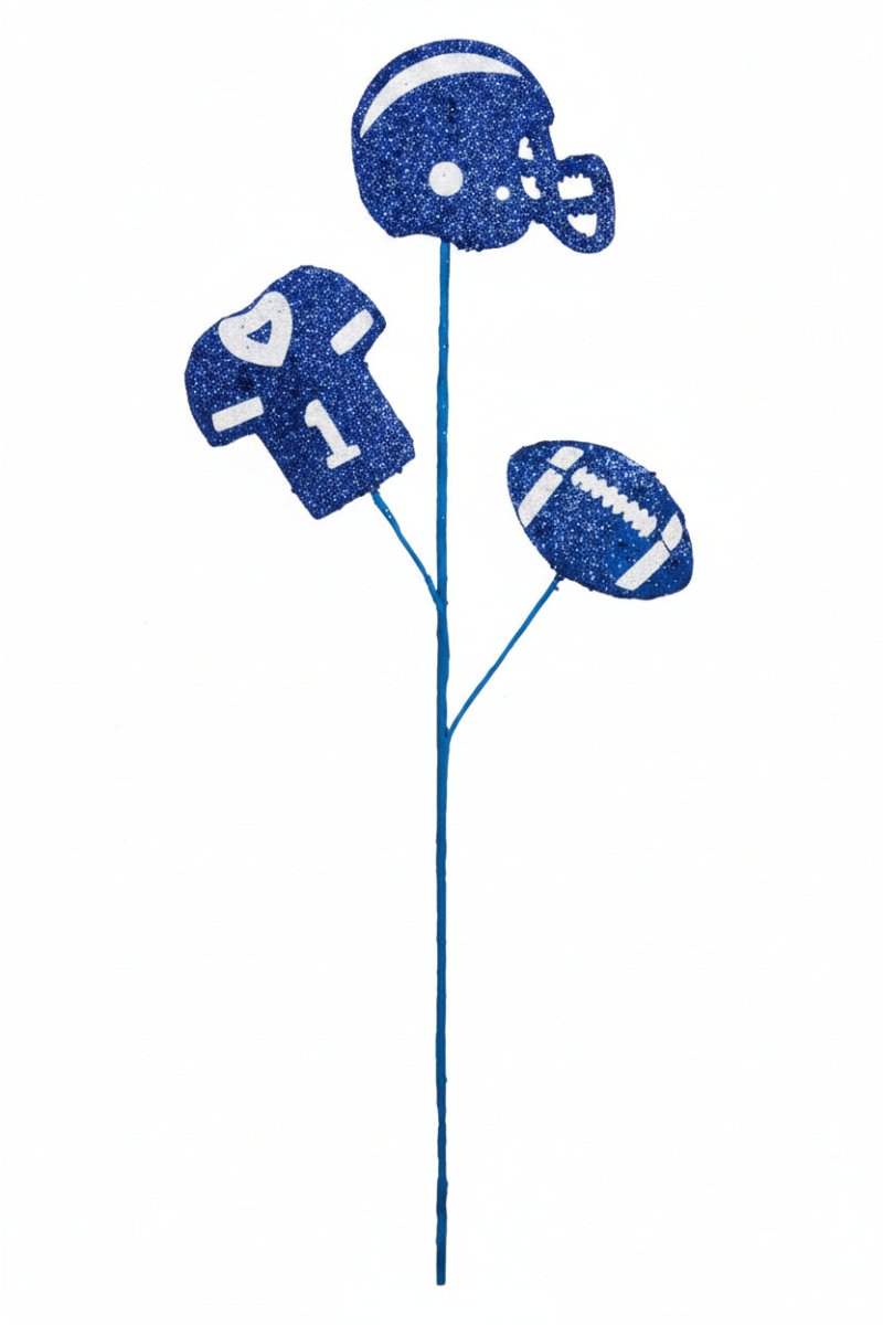 Shop For 24in Glitter Helmet, Jersey, Football Pick: Blue & White
