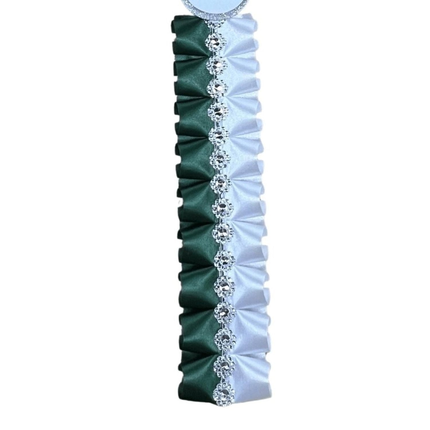 Shop For 24in Ruffle Homecoming Braid: Hunter Green/White