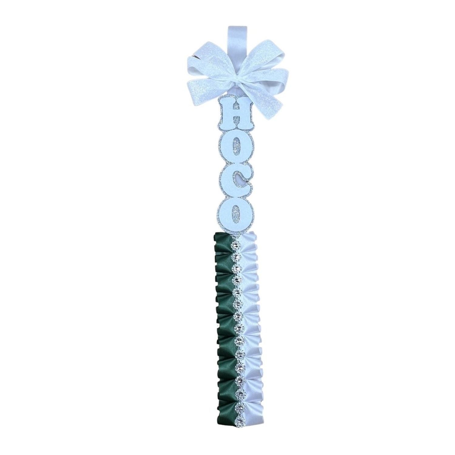 Shop For 24in Ruffle Homecoming Braid: Hunter Green/White