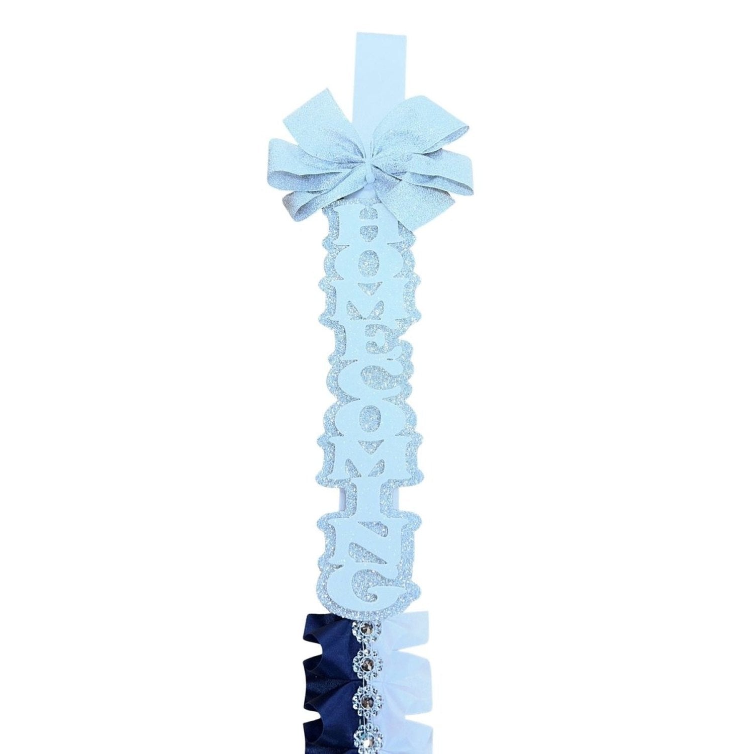 Shop For 24in Ruffle Homecoming Braid: Navy/White