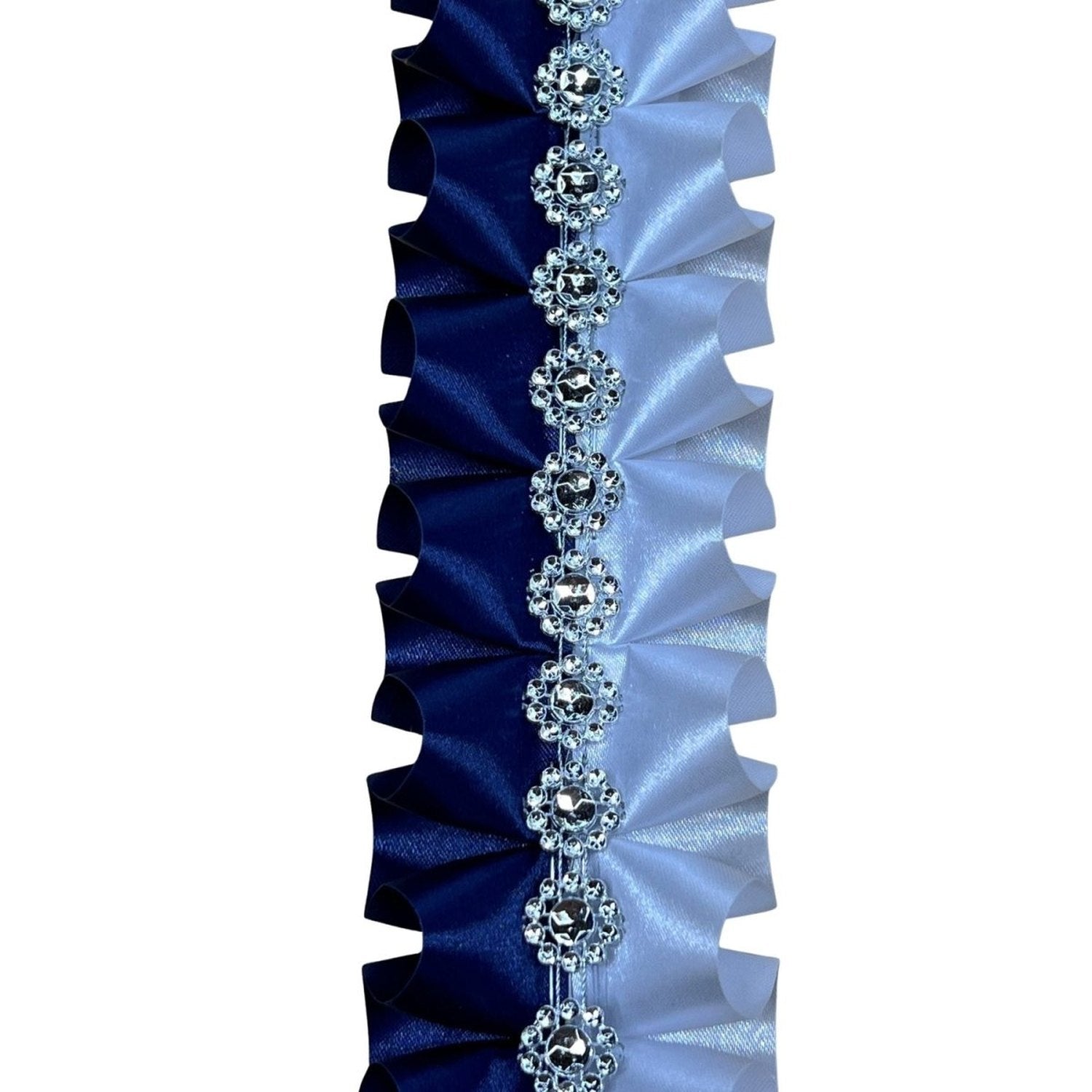 Shop For 24in Ruffle Homecoming Braid: Navy/White