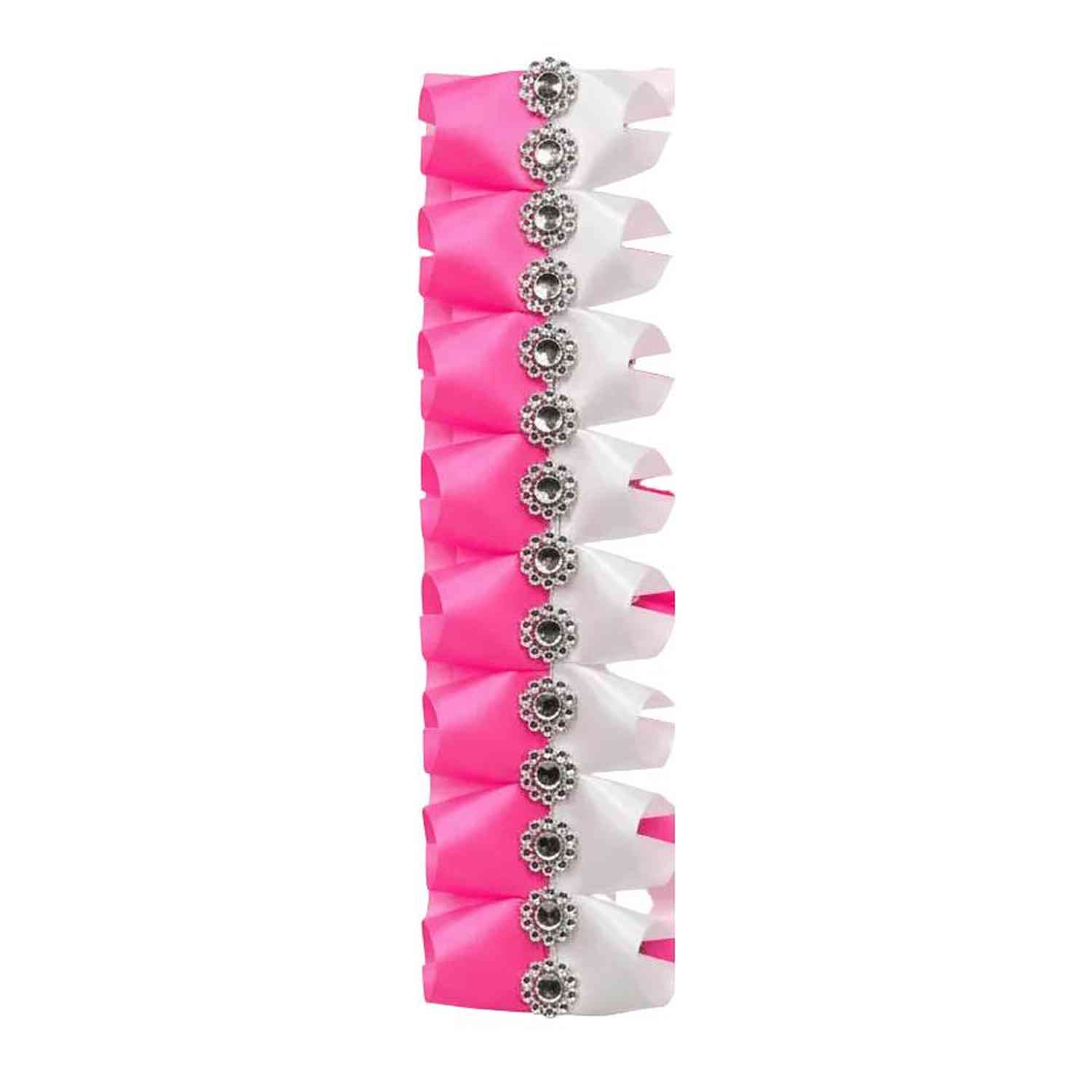 Shop For 24in Ruffle Homecoming Braid: Pink/White