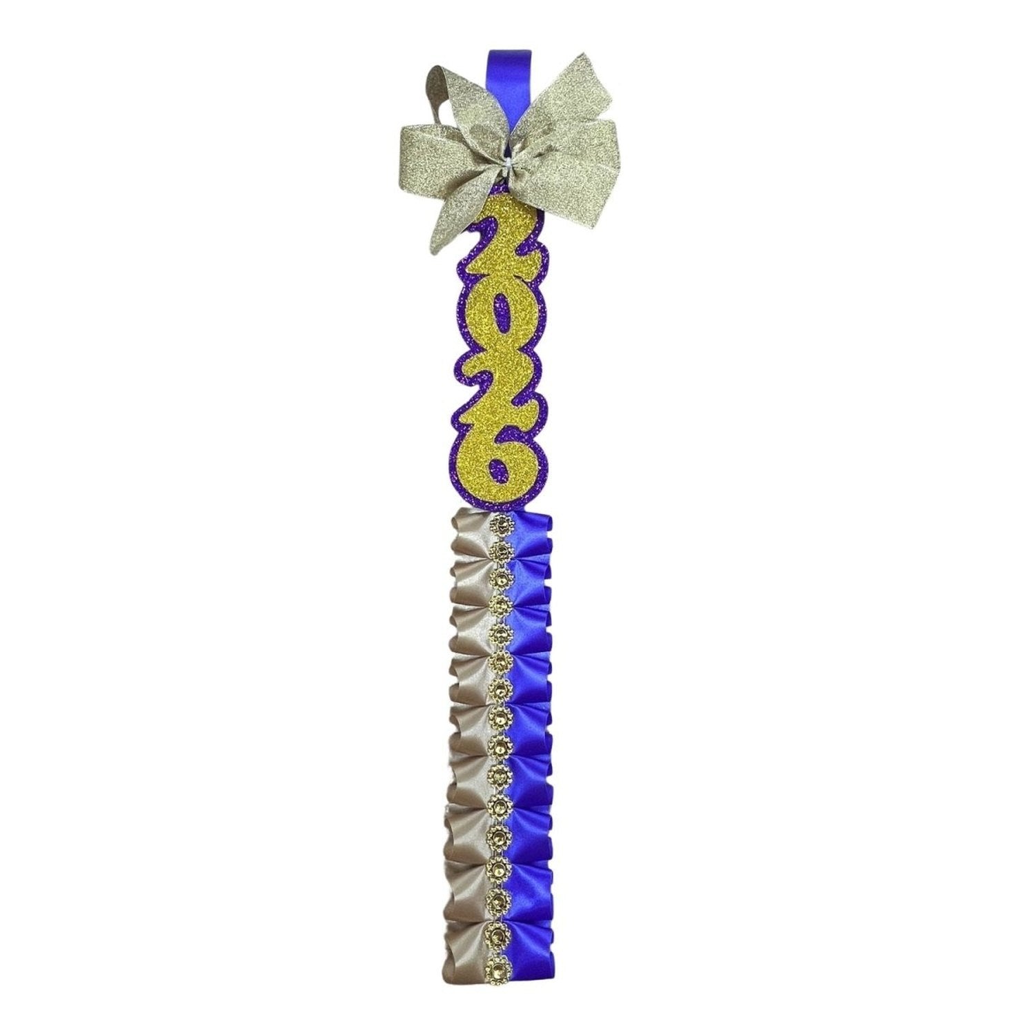 Shop For 24in Ruffle Homecoming Braid: Purple/Gold