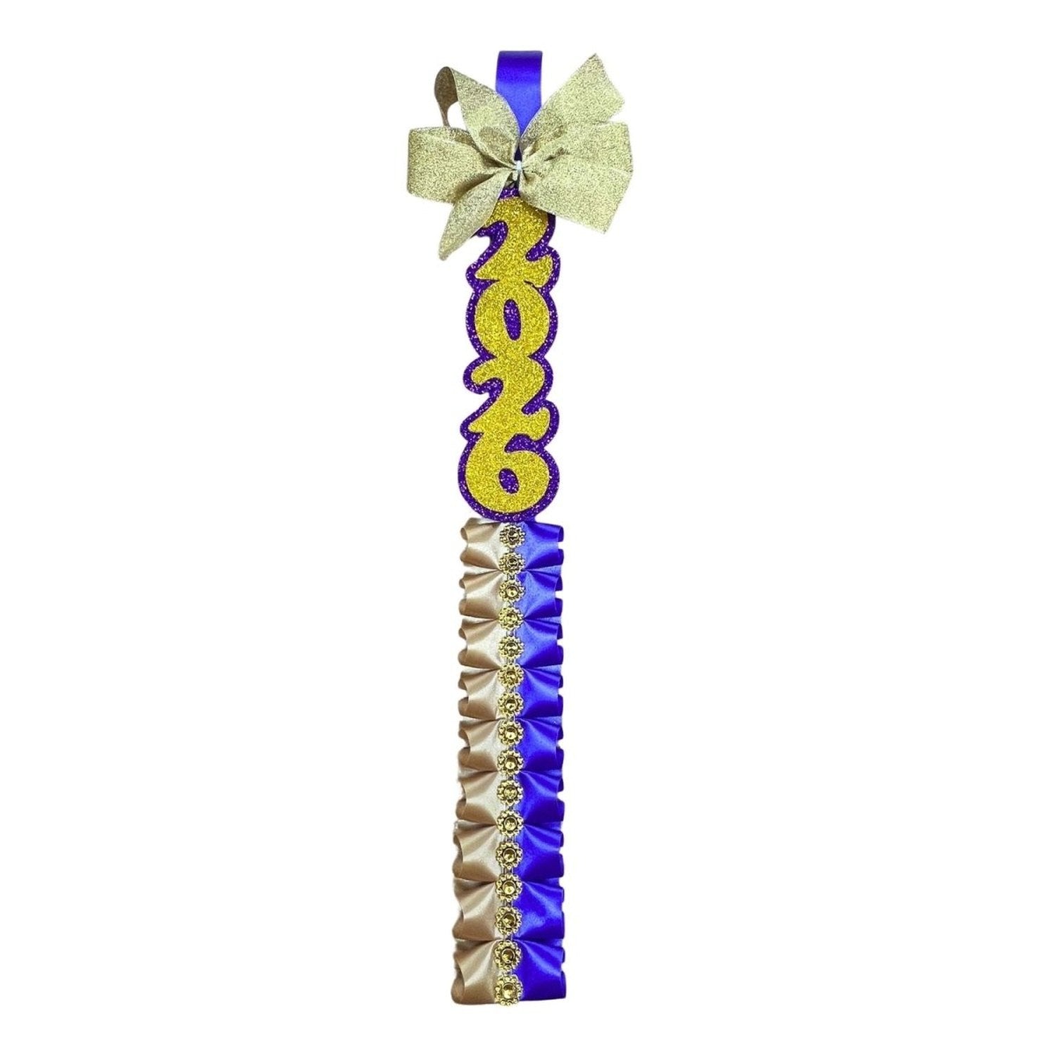 Shop For 24in Ruffle Homecoming Braid: Purple/Gold