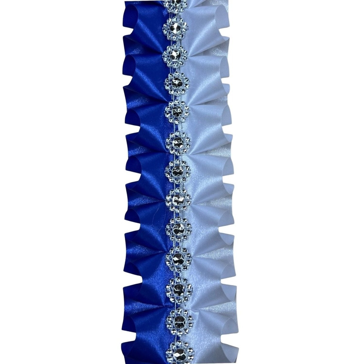 Shop For 24in Ruffle Homecoming Braid: Royal Blue/White