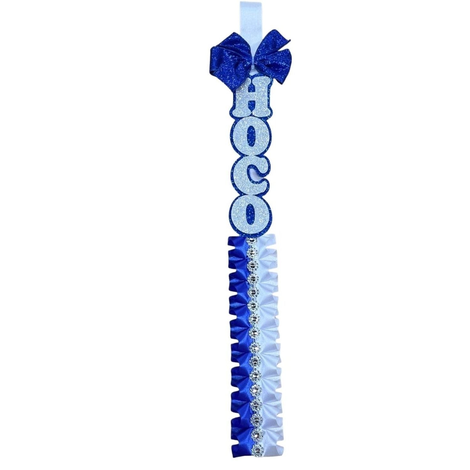 Shop For 24in Ruffle Homecoming Braid: Royal Blue/White