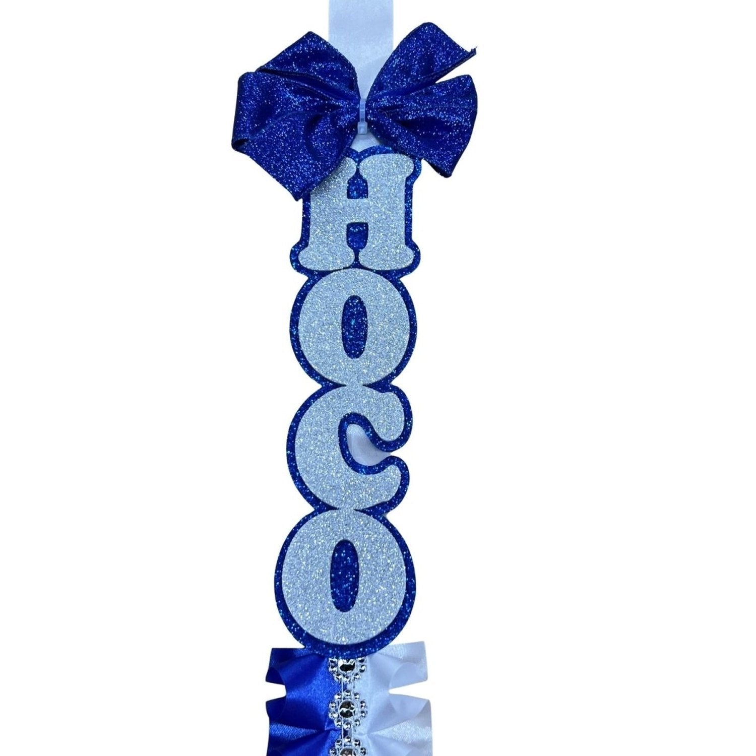 Shop For 24in Ruffle Homecoming Braid: Royal Blue/White
