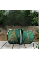 Shop For 2.5" Abstract Christmas Tree Ribbon: Hunter Green (10 Yards)