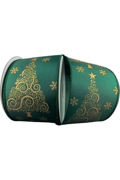 Shop For 2.5" Abstract Christmas Tree Ribbon: Hunter Green (10 Yards) 71488 - 40 - 01