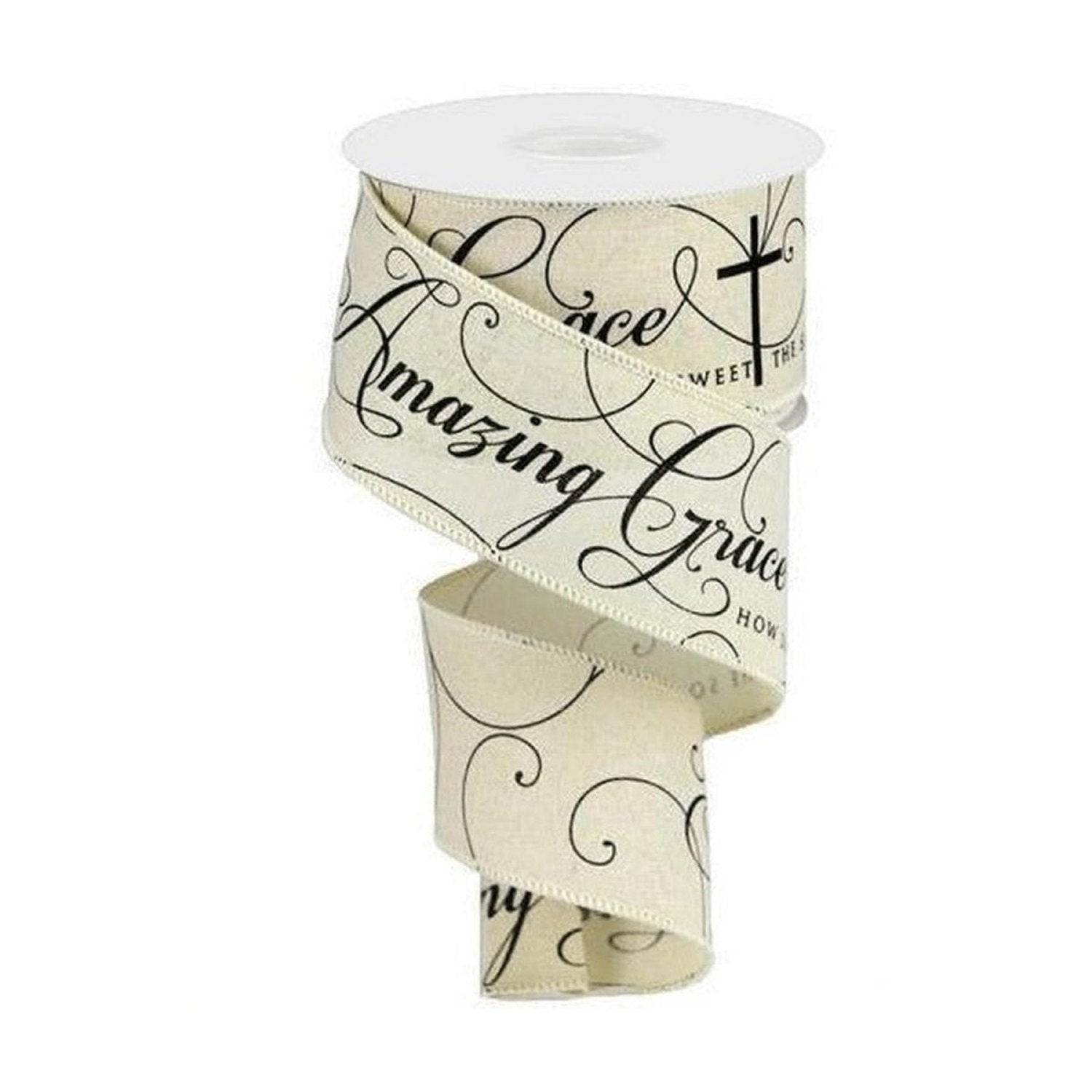 Shop For 2.5" Amazing Grace Ribbon: Cream & Black (10 Yards)