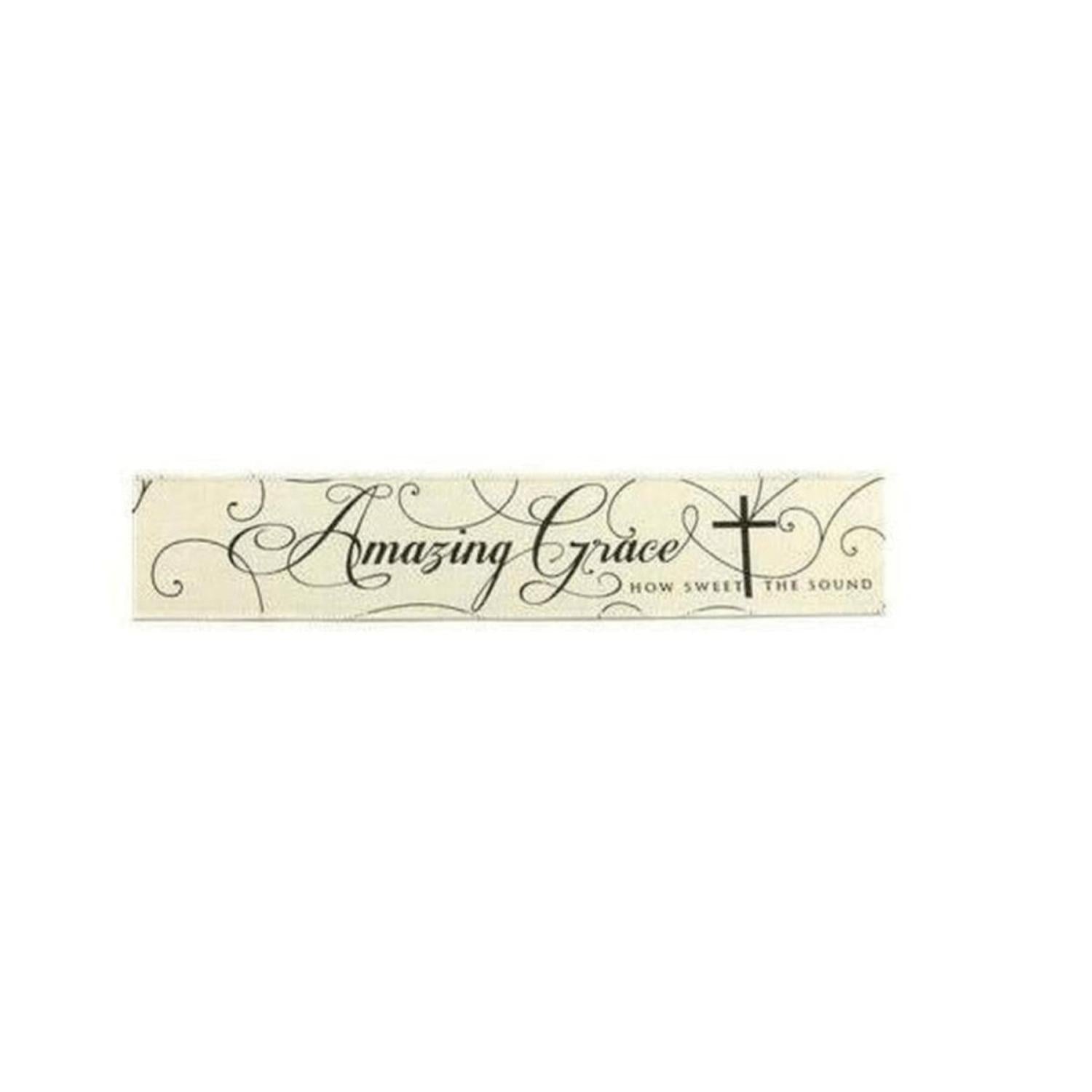 Shop For 2.5" Amazing Grace Ribbon: Cream & Black (10 Yards)