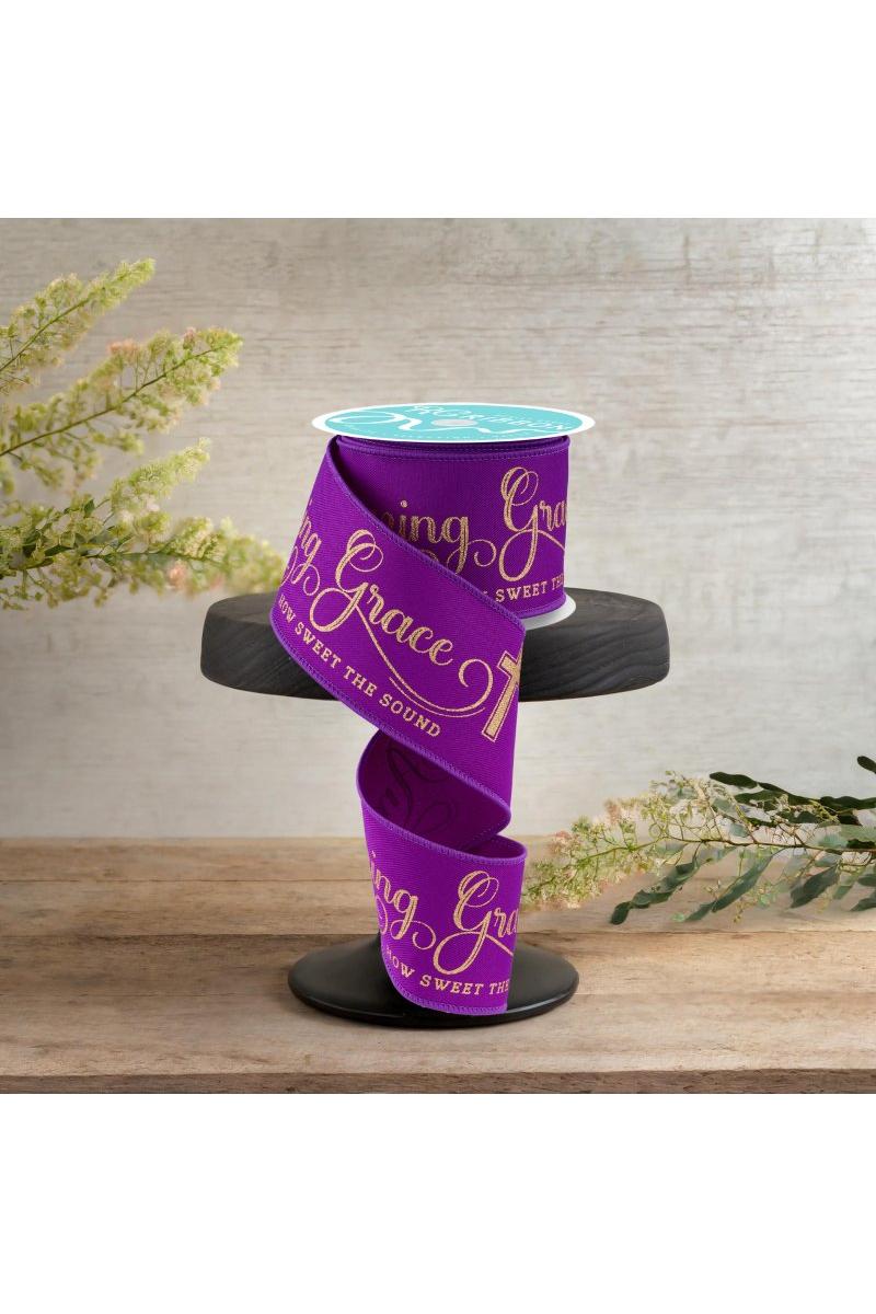 Shop For 2.5" Amazing Grace Ribbon: Purple (10 Yards)