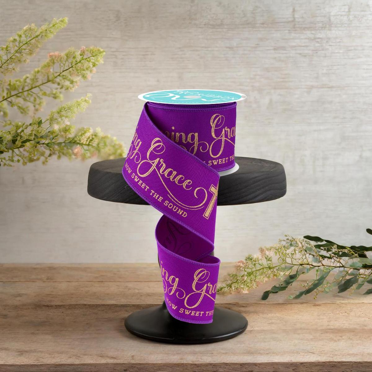 Shop For 2.5" Amazing Grace Ribbon: Purple (10 Yards)