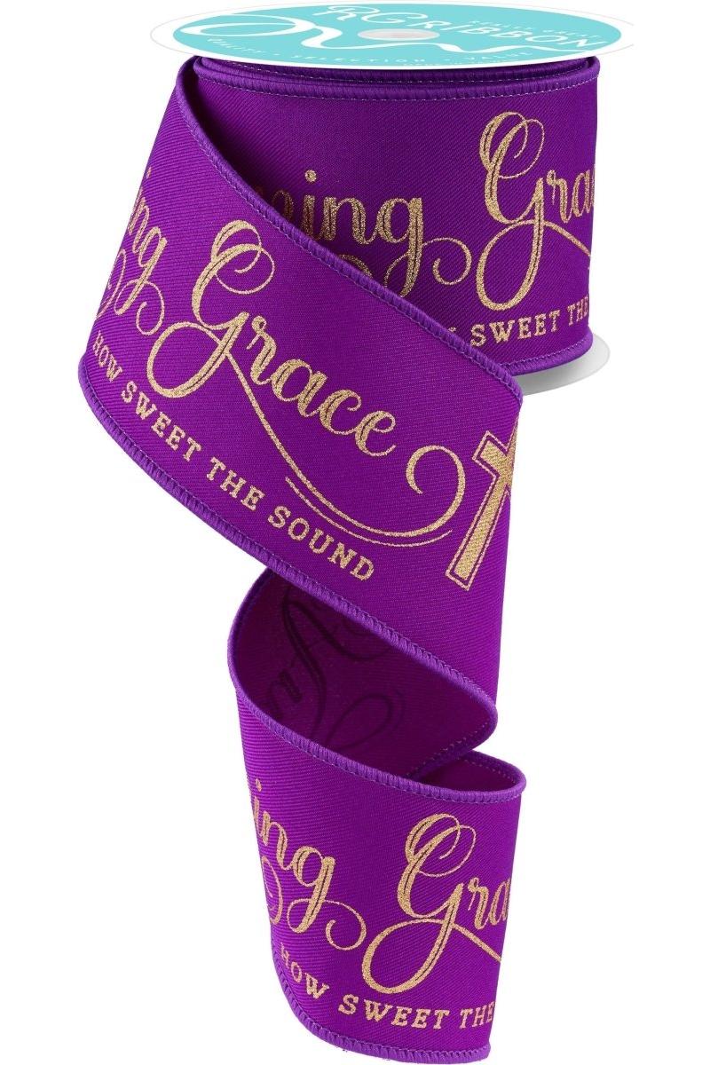 Shop For 2.5" Amazing Grace Ribbon: Purple (10 Yards)