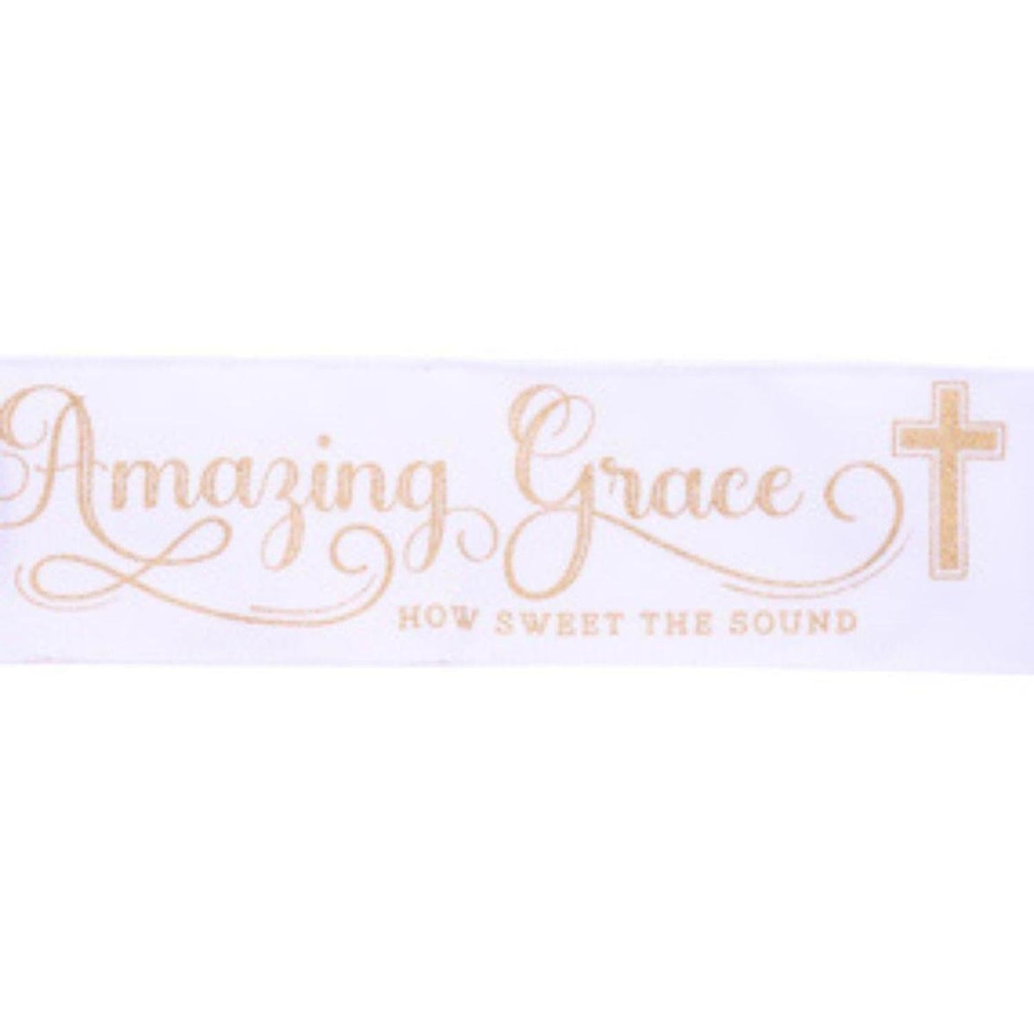 2.5" Amazing Grace Ribbon: White (10 Yards)