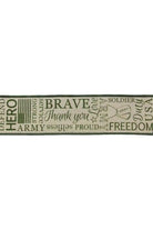 Shop For 2.5" Army Ribbon: Army Green & Natural (10 Yards)