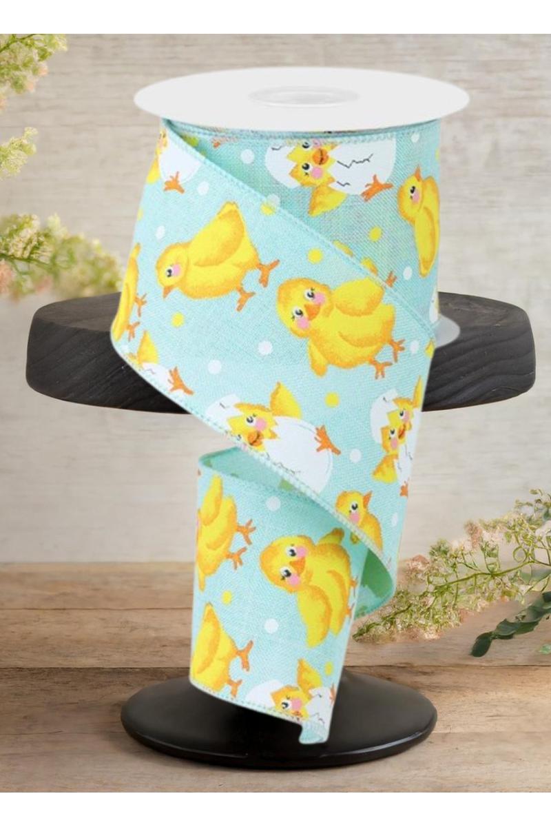 Shop For 2.5" Baby Chicks on Royal Ribbon: Ice Blue (10 Yards)