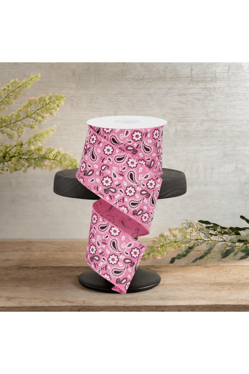 Shop For 2.5" Bandana Ribbon: Pink (10 Yards)