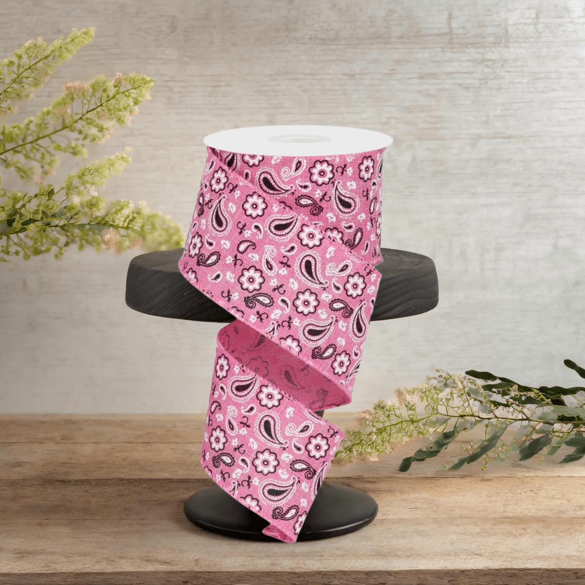 Shop For 2.5" Bandana Ribbon: Pink (10 Yards)