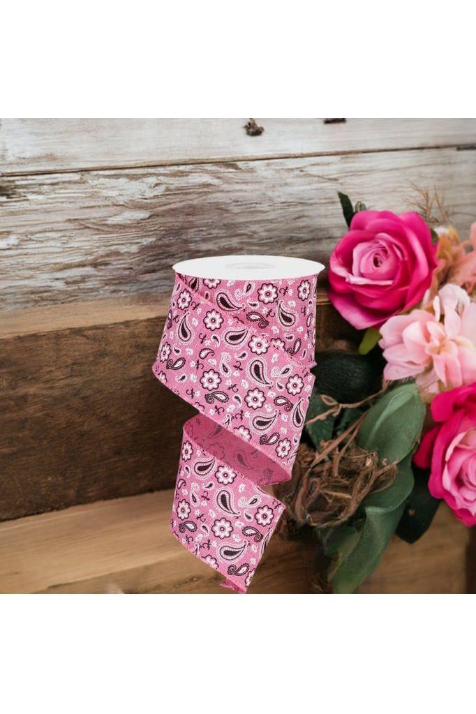 Shop For 2.5" Bandana Ribbon: Pink (10 Yards) at Michelle's aDOORable Creations