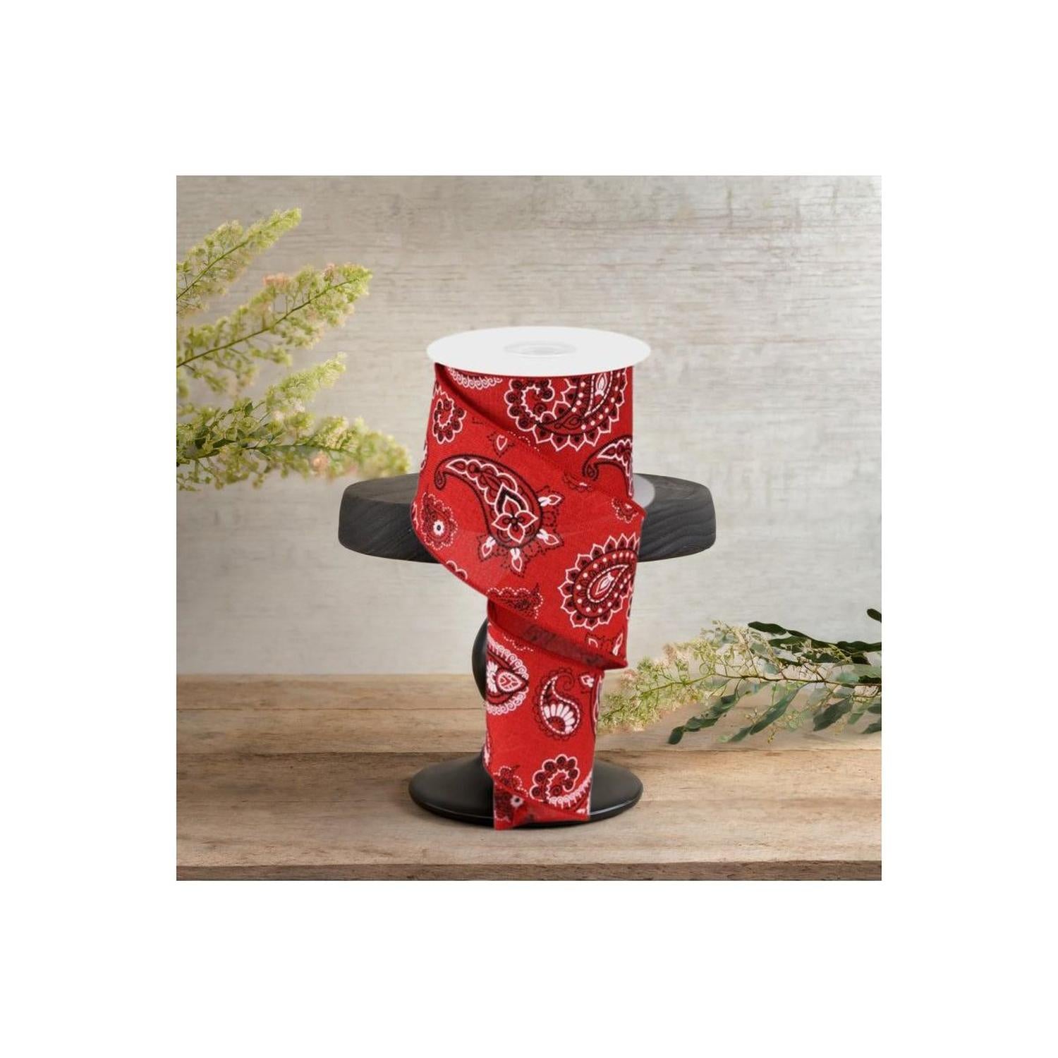 Shop For 2.5" Bandana Ribbon: Red (10 Yards)