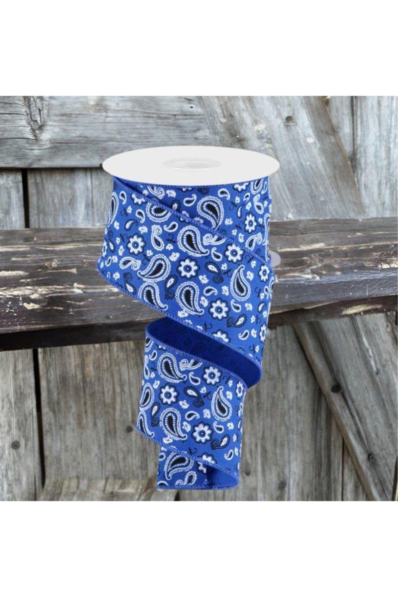 Shop For 2.5" Bandana Ribbon: Royal Blue (10 Yards)