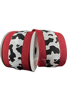 Shop For 2.5" Black Linen Cow Print Ribbon: Red (10 Yards) 76414 - 40 - 21