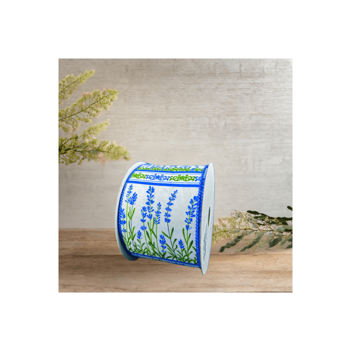 Shop For 2.5" Bluebonnets Satin Ribbon: White (10 Yards)